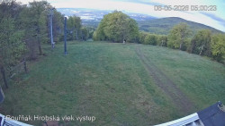 Vrchol Bouřňák, pohled na jih