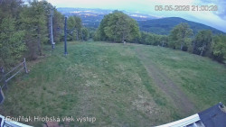 Vrchol Bouřňák, pohled na jih