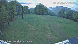 Vrchol Bouřňák, pohled na jih