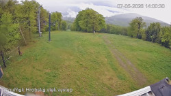 Vrchol Bouřňák, pohled na jih