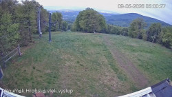 Vrchol Bouřňák, pohled na jih