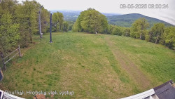 Vrchol Bouřňák, pohled na jih
