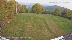 Vrchol Bouřňák, pohled na jih