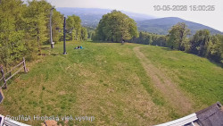 Vrchol Bouřňák, pohled na jih