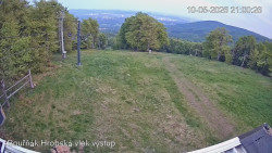 Vrchol Bouřňák, pohled na jih