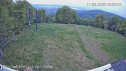 Vrchol Bouřňák, pohled na jih