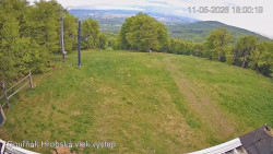 Vrchol Bouřňák, pohled na jih