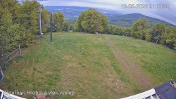 Vrchol Bouřňák, pohled na jih