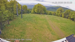 Vrchol Bouřňák, pohled na jih