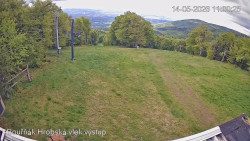Vrchol Bouřňák, pohled na jih
