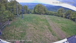Vrchol Bouřňák, pohled na jih