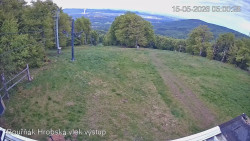 Vrchol Bouřňák, pohled na jih