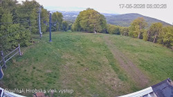 Vrchol Bouřňák, pohled na jih