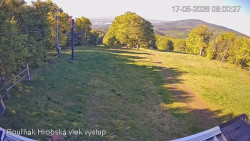 Vrchol Bouřňák, pohled na jih