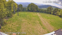 Vrchol Bouřňák, pohled na jih