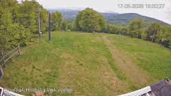 Vrchol Bouřňák, pohled na jih