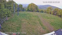 Vrchol Bouřňák, pohled na jih