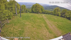 Vrchol Bouřňák, pohled na jih