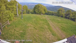 Vrchol Bouřňák, pohled na jih