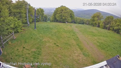 Vrchol Bouřňák, pohled na jih
