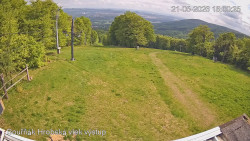 Vrchol Bouřňák, pohled na jih