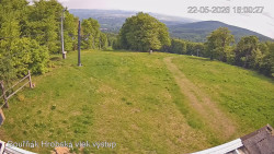 Vrchol Bouřňák, pohled na jih