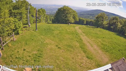 Vrchol Bouřňák, pohled na jih