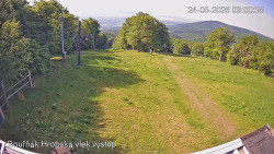 Vrchol Bouřňák, pohled na jih