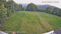 Vrchol Bouřňák, pohled na jih