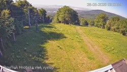 Vrchol Bouřňák, pohled na jih