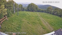 Vrchol Bouřňák, pohled na jih