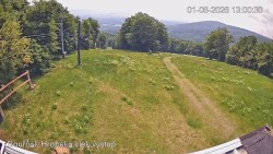 Vrchol Bouřňák, pohled na jih