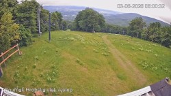 Vrchol Bouřňák, pohled na jih