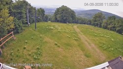 Vrchol Bouřňák, pohled na jih