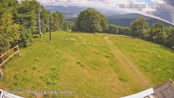 Vrchol Bouřňák, pohled na jih