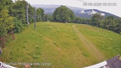 Vrchol Bouřňák, pohled na jih