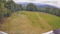 Vrchol Bouřňák, pohled na jih