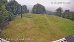 Vrchol Bouřňák, pohled na jih