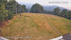 Vrchol Bouřňák, pohled na jih