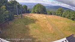 Vrchol Bouřňák, pohled na jih