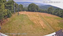 Vrchol Bouřňák, pohled na jih