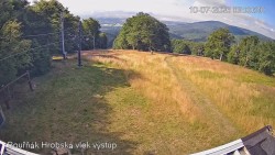 Vrchol Bouřňák, pohled na jih