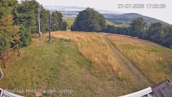 Vrchol Bouřňák, pohled na jih