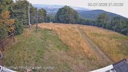 Vrchol Bouřňák, pohled na jih