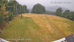 Vrchol Bouřňák, pohled na jih
