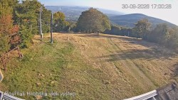 Vrchol Bouřňák, pohled na jih