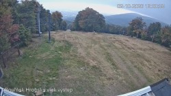 Vrchol Bouřňák, pohled na jih