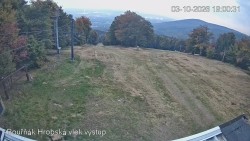 Vrchol Bouřňák, pohled na jih