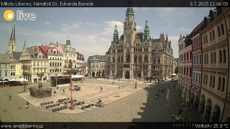 Město Liberec - Náměstí Dr. Edvarda Beneše - 3.7.2025 v 11:00