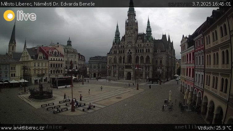 Město Liberec - Náměstí Dr. Edvarda Beneše - 3.7.2025 v 16:45
